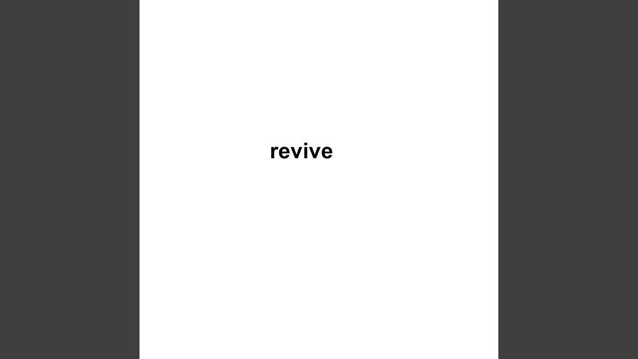 Revive adlı videoyu YouTube'da izle Revive adlı videoyu YouTube'da izle