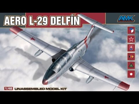 AMK L-29 Delfin 1:48 Czech Jet Trainer Unboxing & Review