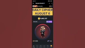 Hamster Kombat Cipher Code 6 August | Hamster Kombat मे Code कैसे डाले | Today Cipher Code
