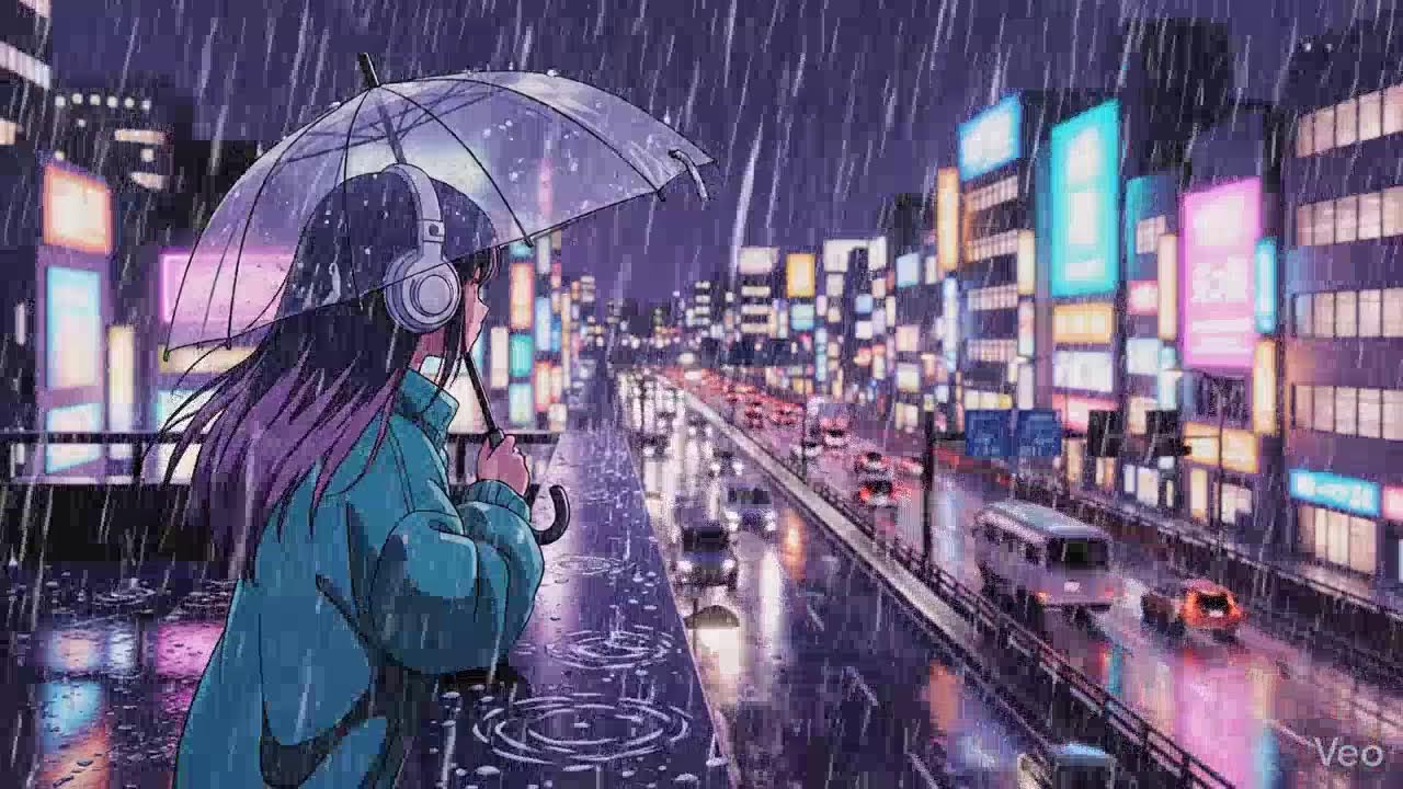 Neon City Rain 🌧️ Lofi Beats for Relaxing Nights