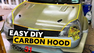 How to Make Carbon Car Bonnet/Hood. A simple DIY version anyone can do. Easy Composites. ep.31