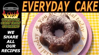 Everyday Cake
Link to Jennifers NCJ article, Going Dutch...
https://www.northcoastjournal.com/humboldt/going-dutch/Content?oid=16715119
Everyday Cake
(For a 12” Deep Camp Oven & 9” Bundt Pan)
Ingredients:
1 2/3 cups all-purpose flour
1 cup sugar
½ cup cocoa
1 tsp. baking soda
½ tsp. salt
¾ cup sour cream
¾ cup milk
¾ cup vegetable oil
2 tsp. bourbon, rum or brandy
Directions:
1. Preheat the camp oven to 350°F. Grease and lightly flour the bundt pan.
2. With dry fingers, break up any lumps in your baking soda. In a large bowl, whisk together all dry ingredients. In a medium bowl, stir the sour cream, milk, oil and alcohol. Add the wet ingredients into the dry ingredients and beat the batter until smooth.
3. Pour and spread the batter into the bundt pan evenly with a spatula. Bang the pan on the counter a couple of time… Not too hard and tap the sides to get rid of trapped air bubbles. Bake for 25 minutes, before checking for doneness by poking it with a wooden skewer to see if it comes out clean. If not, bake a few more minutes before checking again.
4. Let the cake sit in the pan for about 10 minutes, then flip it over to release it from the pan to cool completely on a wire rack. Once it has cooled, sprinkle it with powdered sugar and/or serve it with whipped cream or ice cream.
ENJOY!!! Everyday Cake