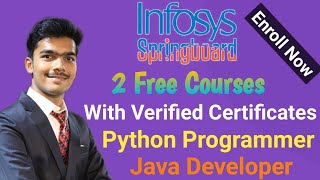 Infosys Springboard 2 Free Certification courses | Python Programming & Java Developement courses
