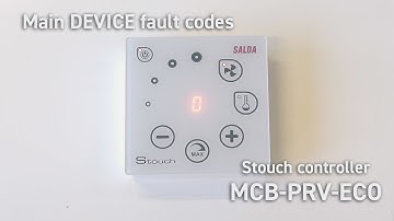 Main DEVICE fault codes (Stouch MCB-PRV-ECO quick instructions)