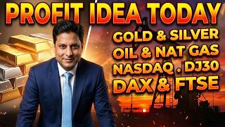 Massive Bear Attack! How To Profit Trading GOLD , SILVER, OIL , GAS, NASDAQ, DJ30, DE40 & FTSE Today