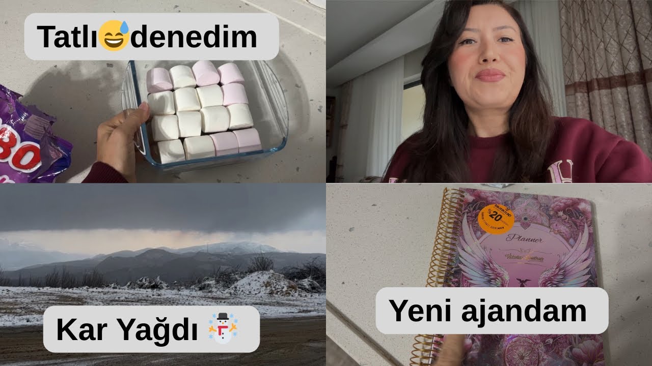 Sakin Bir Gün Vlogu | Mini Market Turu , Yeni Ajandam & Tatlı Yapımı ❄️/ Vlogmas 29 