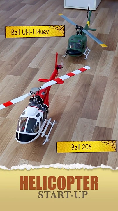 Helicopter Start up | Bell 206 & Bell UH-1 Huey #rc #helicopter #flyinghelicopter #rchelicopter