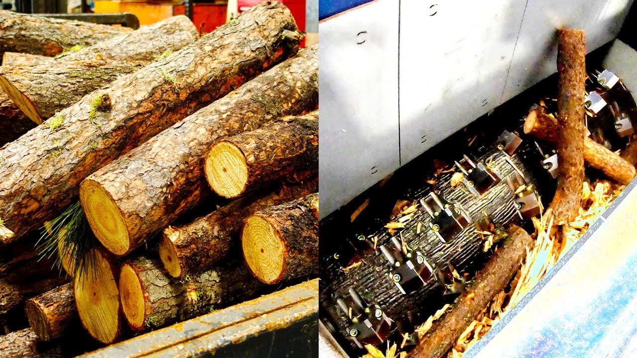 SHREDDING WOOD LOGS