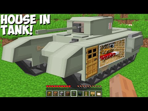 How TO BUILD SUPER HOUSE INSIDE TANK in Minecraft Challenge 100% Trolling
