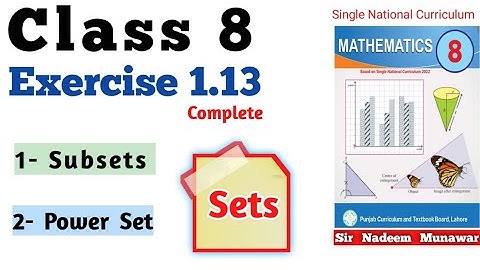 Class 8 Exercise 1.13 Single National  Ex 1.13  8th  SNC PCTB Maths in Urdu Hindi Sir Nadeem Munawar