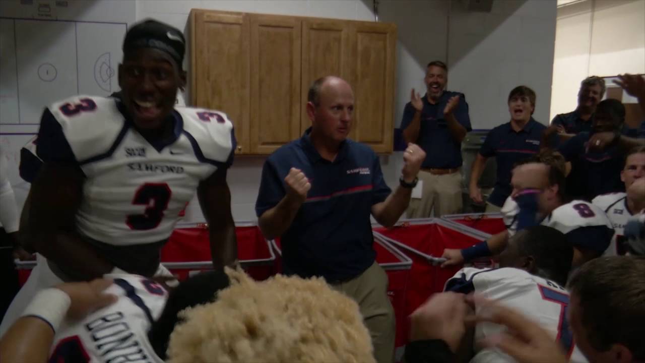 Coach Hatcher's Reaction to Samford's Win Against Furman - YouTube