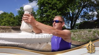 INSTALLING The Fountains For The Walled GARDEN At The Chateau.