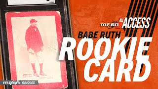 A look at the 1914 Babe Ruth rookie card on display in Baltimore