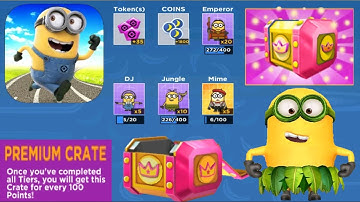 Minion rush Jungle Premium Crate for 100 points MINION FESTIVAL gameplay walkthrough iOS / android