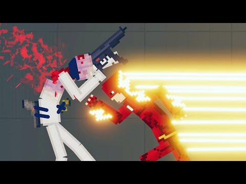 The Flash Justice League fight crime in People Playground 1.16 beta