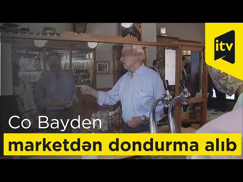 Amerika Prezidenti Co Bayden marketdən dondurma alıb