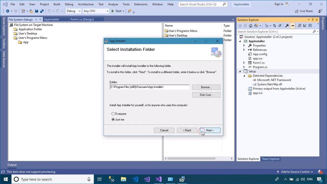 How To Create Setup.Exe In Visual Studio 2019 | Foxlearn