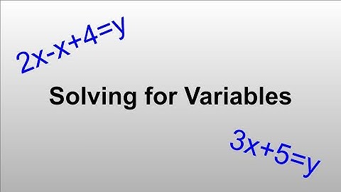 Solving for Missing Variables
