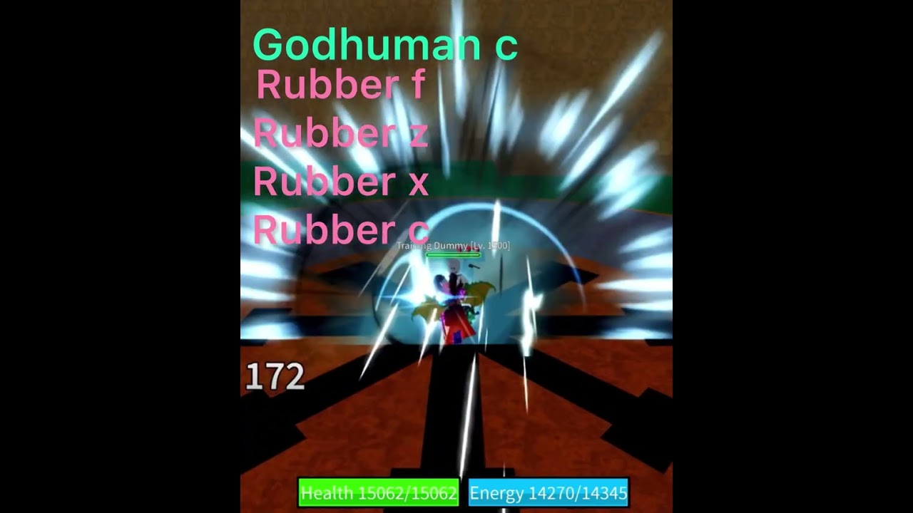 Blox fruits combo 5:rubber & godhuman