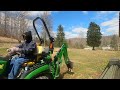pt7 John Deere 1025R making and fixing driveways