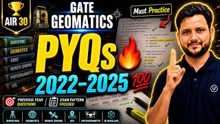 GATE Geomatics PYQs 2022–2025 🔥 | Complete Solutions + Strategy | Kshitij Sachan (AIR 30)