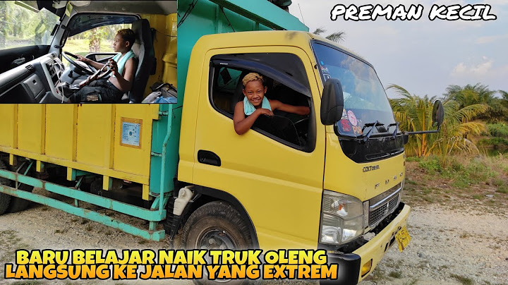 Preman kecil belajar naik truk oleng langsung di jalan extrim!