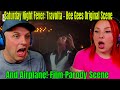 Saturday Night Fever: Travolta - Bee Gees Original Scene And Airplane! Film Parody Scene | REACTIONS