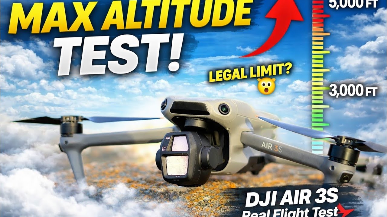 Dji Air 3s max altitude test | Drone height test