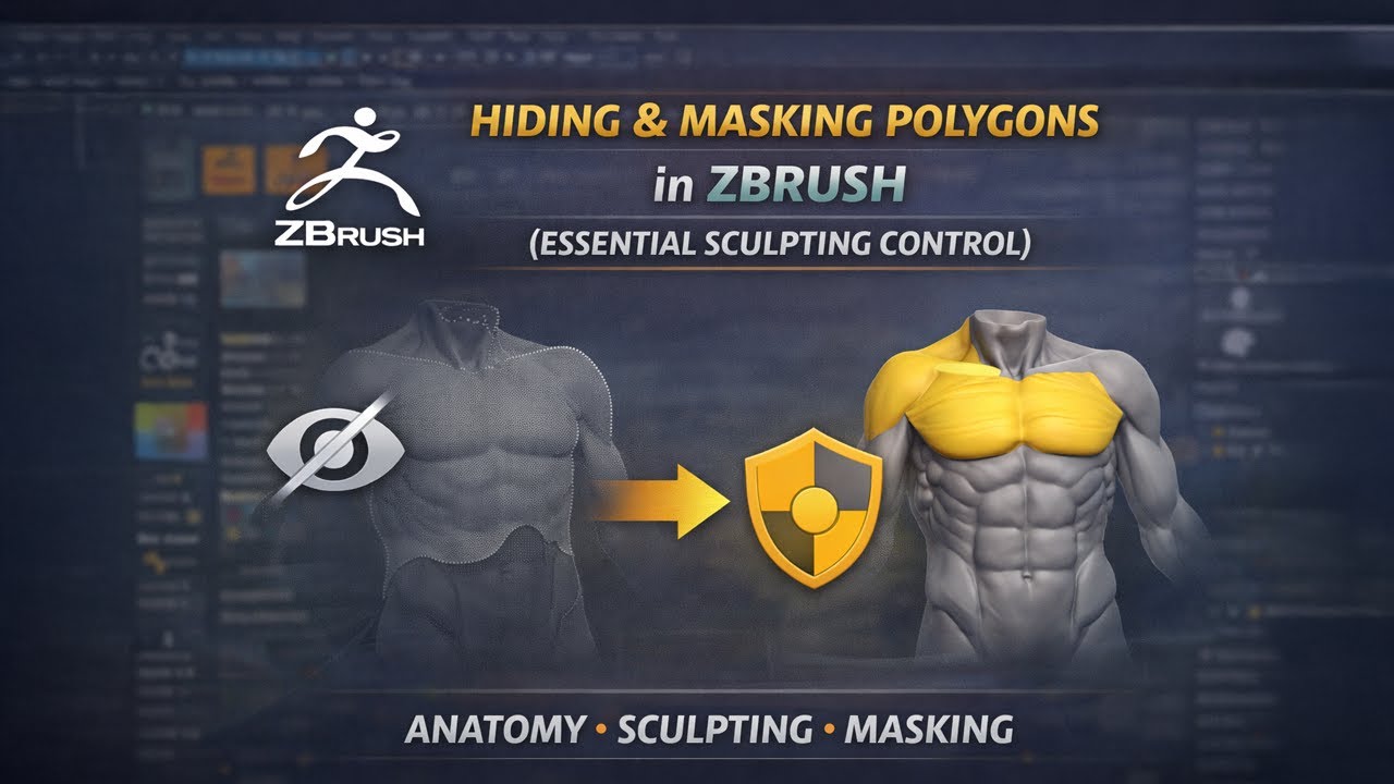 Hiding & Masking Polygons in ZBrush (Essential Sculpting Control) - YouTube