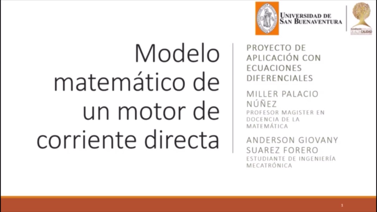 Modelo matemático de un motor DC - YouTube
