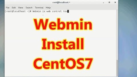 Webmin install centos7