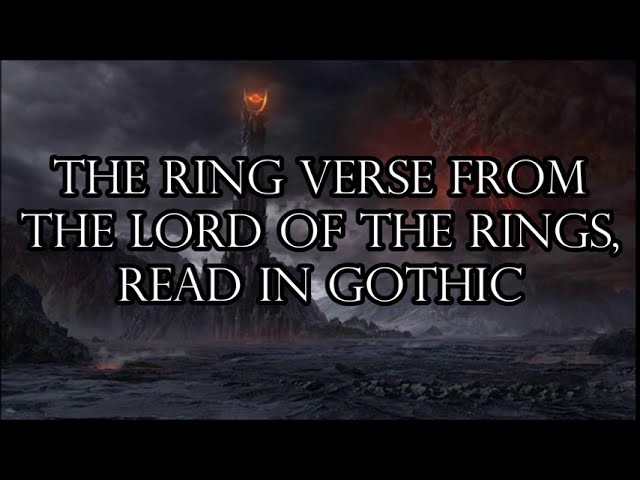 Lord Of The Ring Font Download