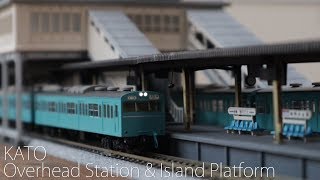 【KATO】ユニトラック 橋上駅舎と島式ホームセットでの走行シーン / Nゲージ 鉄道模型【SHIGEMON】