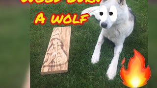 DIY Wood Burning Wolf Stencil for beginners