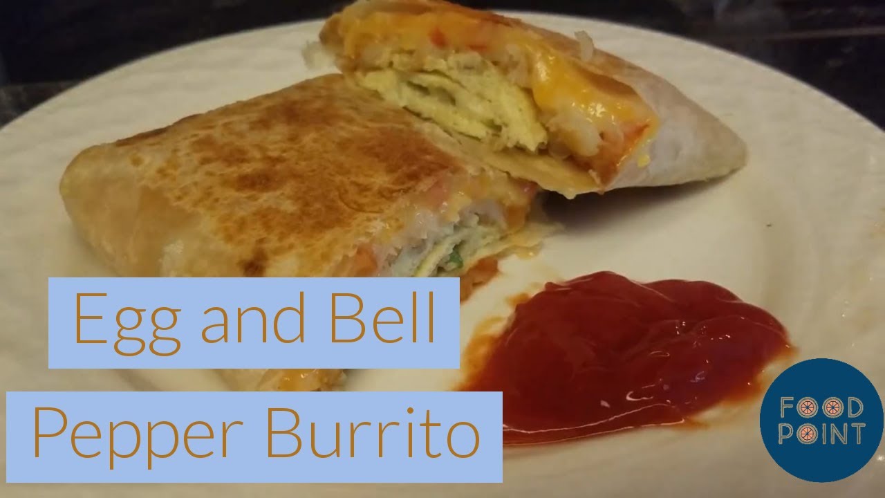 Breakfast Burrito with Eggs, Red Pepper and hash brown Food Point