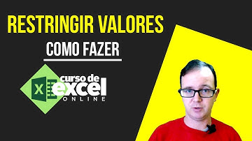 Curso de Excel OnLine - Restringir Valores com Validação de Dados