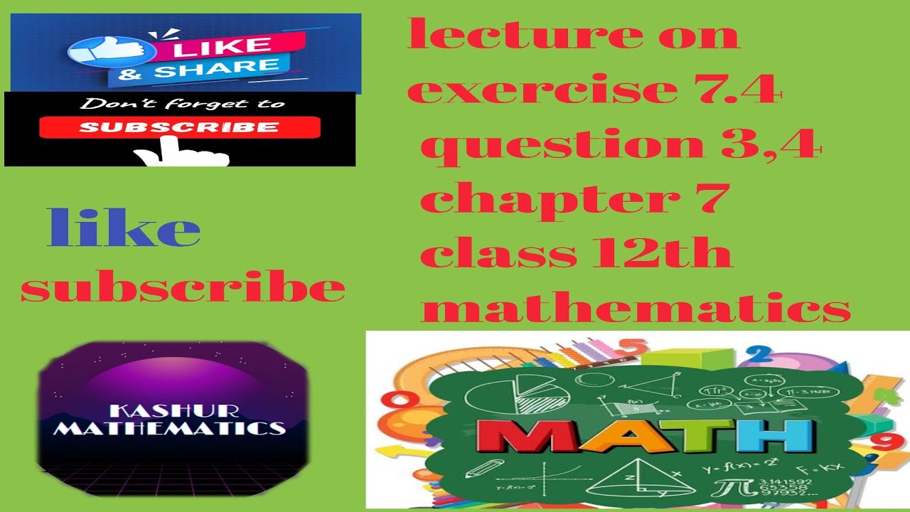 Class 12 Ex 7.4 Q 3,4 math/integration /chapter 7/Q3,4 Ex 7.4 Q3,4 12th math