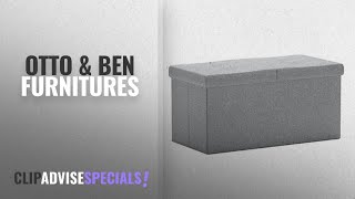 10 Best Selling Otto & Ben Furnitures [2018 ]: Otto & Ben 30" Storage Ottoman with SMART LIFT Top,
