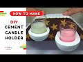 Diy cement candle holder