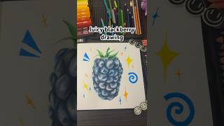 Drawing a blackberry | juicy colored pencil art #blackberry #fruitart #coloring #drawing #art