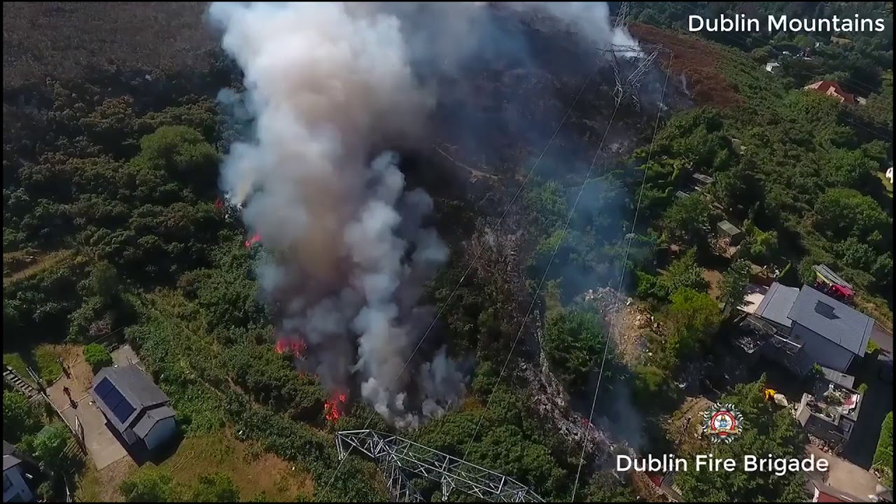 Fires in Coolock and the Dublin mountains.