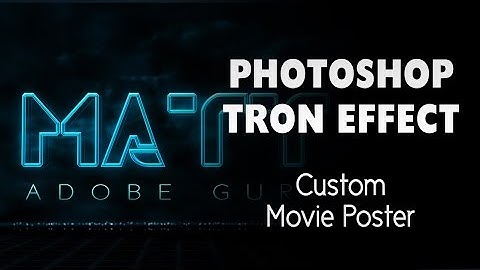TRON LEGACY logo Photoshop tutorial 3D text effect