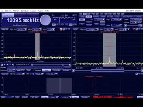 12095KHz 0530JST 06/26/20 by G33DDC Excalibur Pro