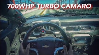 700 WHP TURBO CAMARO POV DRIVE!!! (LOUD POPS)