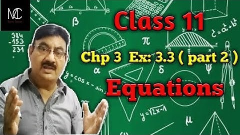 Class 11 | Maths Sindh Karachi Board | Chapter 3, Ex : 3.3 | Part 2 | Lecture no. 3 || By SIR SHAHID