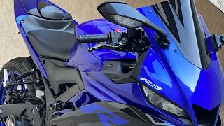 Yamaha R3 azul! Falando em detalhes das modificações na moto!