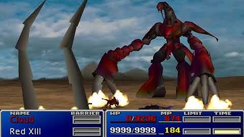 FF7 Ruby Weapon Solo Battle 4 Without HeroDrink, Dazer, Knights of the Round