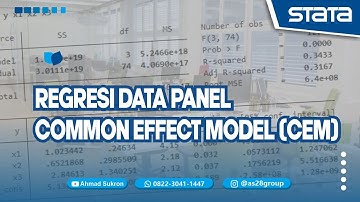ANALISIS LENGKAP‼️ COMMON EFFECT MODEL STATA ➡️ REGRESI DATA PANEL DENGAN STATA