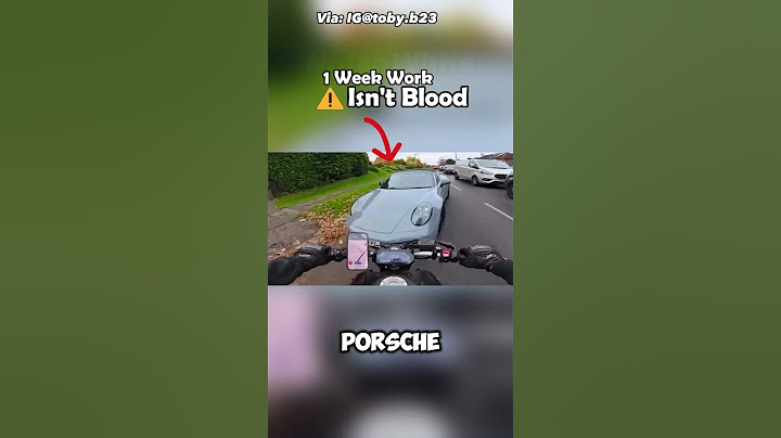 Biker Crashed into Porsche