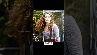 A girl finds a baby lion🦁Then a wild wolf appears with her cub. 🐺#shorts #ytshorts #movieexplained